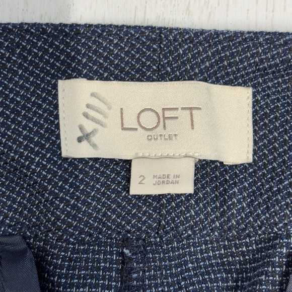 Loft Original Dress Trouser Navy Blue 2 Wide Leg - Picture 3 of 7